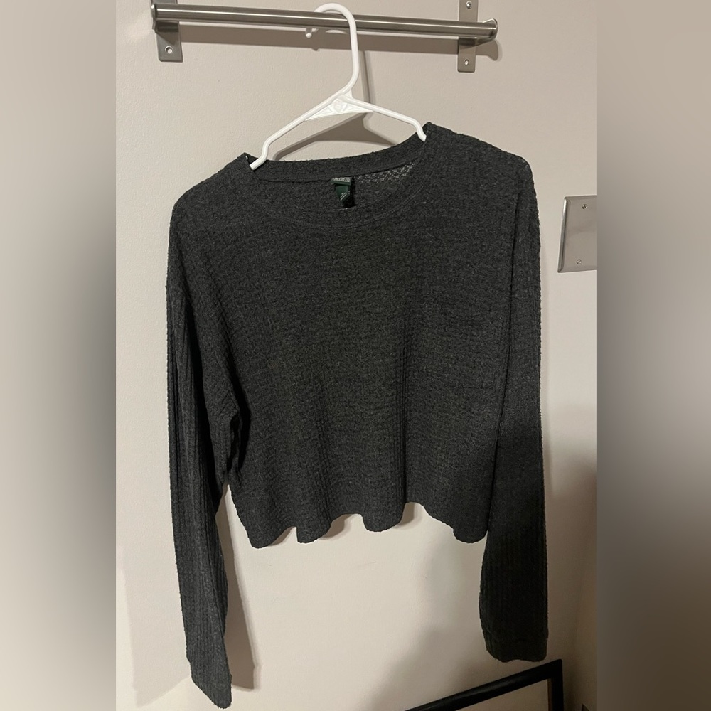 waffle knit long sleeve